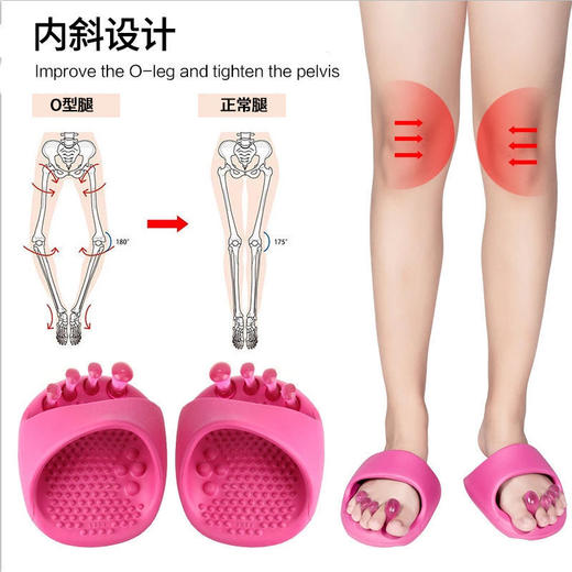 日本设计半掌拖鞋室内美腿提臀拉筋XO型腿纠正  改善平足  拇指外翻  收腹提臀原价55元会员价42元 商品图1