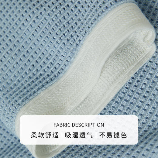 【商场同款】CJKJ426 “ 清爽网格蓝色开衫”  廓形放松且干练 包容身材同时显瘦显精致。白蓝撞色设计清爽雅致 超细纱线集合精致针法舒适富有肌理感 商品图1