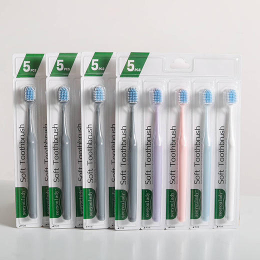 成人护龈宽头洁净柔护高密软毛牙刷（5支✖️4组） 商品图11