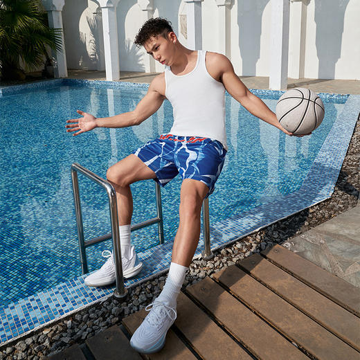 有志者UZIS美式潮流运动短裤男夏季网眼透气宽松篮球训练球裤冰裂 商品图4