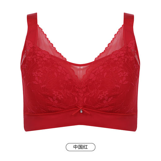 都市丽人完美包容大罩杯内衣女蕾丝文胸CDE杯适穿3/4杯超薄款速干软钢圈四排扣YB43J7 商品图12