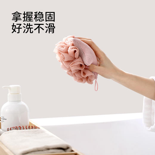 FaSoLa沐浴球女可爱浴花大号搓澡巾两用高档起泡不散超柔软洗澡球 商品图4