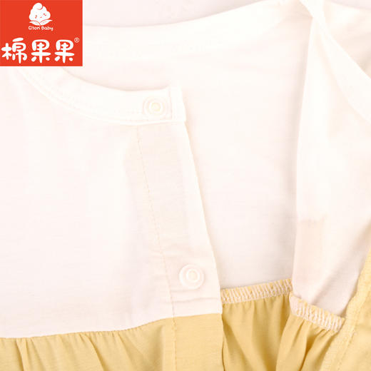 棉果果夏季新品5A抗菌纯棉对开连体衣M201722224377 商品图4