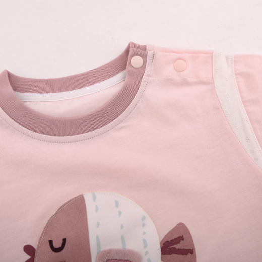 棉果果夏季新品女童纯棉短袖T恤M222140224210 商品图3