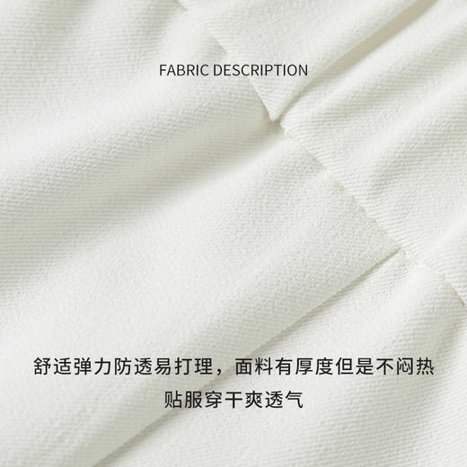 【商场同款】CJTJ414 “ 直筒拼接通勤裤 ” 基础白色 搭配没有局限  廓形松弛 自由度高 抖垂高密度防透面料 穿着舒适 立体显腿长 商品图8