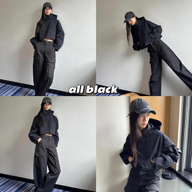 新品上身｜登山好物——冲锋衣外套，all black的一身💗