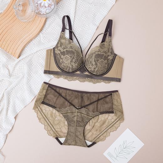 【U型美背文胸，露背不勒肉】蕾丝透气蜂巢杯内衣女套装，记忆软钢圈全罩杯文胸，莫代尔蚕丝桑里料胸罩-lm！ 商品图11