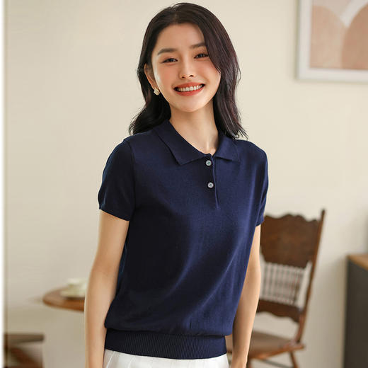 纤束马百搭基础POLO领短袖T恤 YRT-706 商品图7
