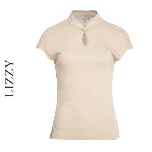 LIZZY 优雅时尚新中式国风盘扣立领百搭通勤上衣T恤8001 商品图4