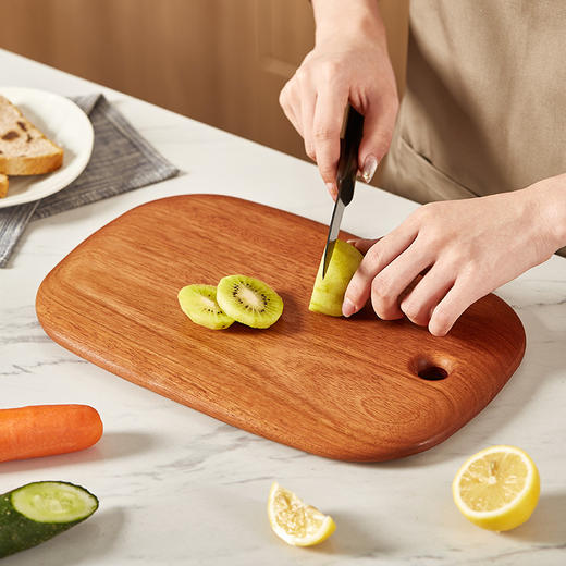 初心| 南美花梨整木椭圆形菜板果蔬辅食板 商品图8