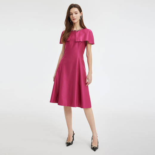 RF8F4斯尔丽2024新款斗篷式镶钻礼服宴会连衣裙 商品图3