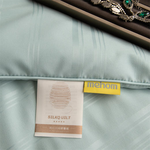 夏季雅致提花桑蚕丝被，轻盈透气，柔软舒适，让你美美哒入眠。 商品图5