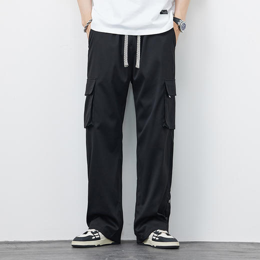 【Q】【冰丝弹力】【新款DYF】大依优型大码薄款工装裤直筒休闲裤加肥加大男装舒适胖子肥佬百搭工装裤运动裤长裤 商品图1