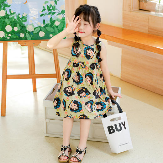 超值2件装【欢乐blue彰显童趣气息！】潮流免搭闭眼秒入，童装宝宝公主裙女童连衣裙小童，夏装2024新款儿童裙子A类纯棉-lm！-QQ 商品图0