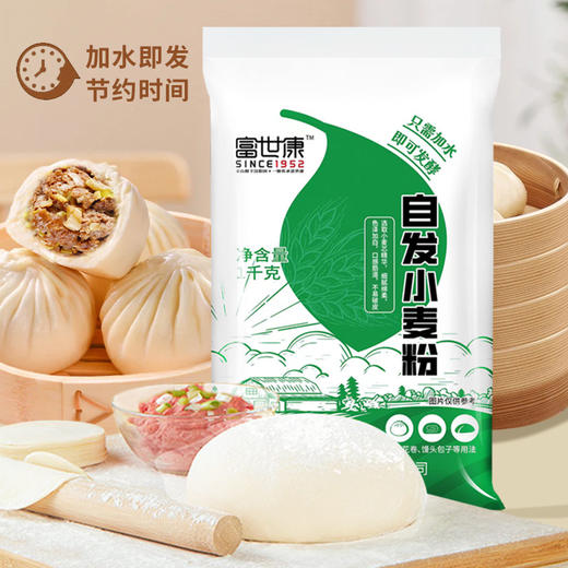 富世康自发粉1kg/袋 家用包子馒头花卷面粉小麦粉 无需酵母 商品图6