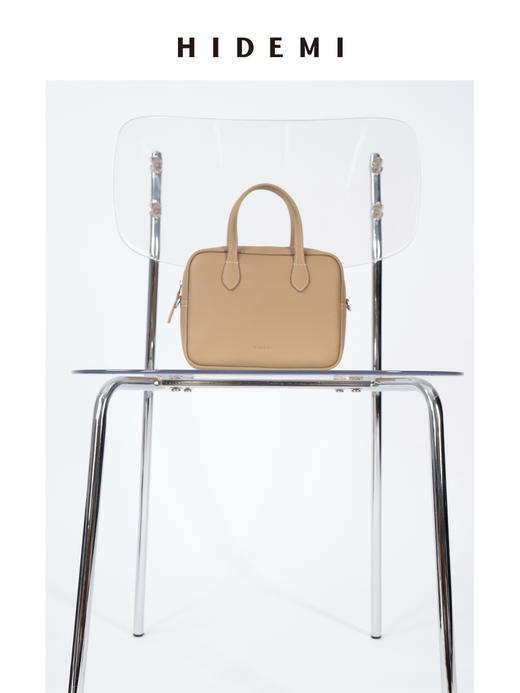 HIDEMI进口荔枝牛皮togo皮波士顿可拆卸多功能斜跨手提包小号 商品图5