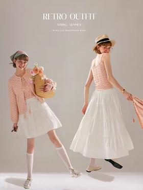 浮生八记/24A014/复古蛋糕芭蕾蓬蓬半裙长短款