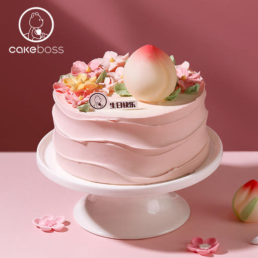 「花桃祝寿」奶油蛋糕 商品图5
