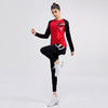 科里芙印花拼接圆领运动长袖轻薄跑步健身透气上衣 商品缩略图3