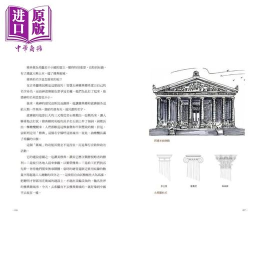 【中商原版】手绘世界建筑漫游史(经典好评版)：建筑大师梁思成弟子，100座世界建筑故事一次讲透！港台艺术原版 张克群 商品图2