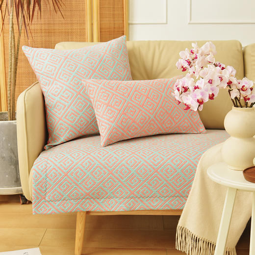 几何迷宫系列沙发巾靠包棉四季通用高端轻奢防滑 商品图2