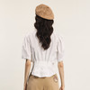 谜底白衬衫短袖女2024夏季新品通勤风设计感泡泡袖衬衣242MC0640 商品缩略图2