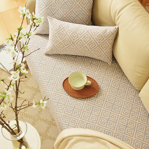 几何迷宫系列沙发巾靠包棉四季通用高端轻奢防滑 商品图1