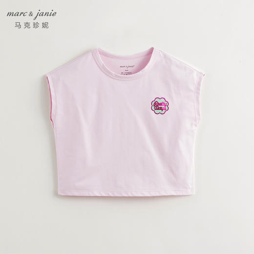 [棉感速干]马克珍妮女童宽松圆领短袖T恤儿童上衣夏装新款240781 商品图3