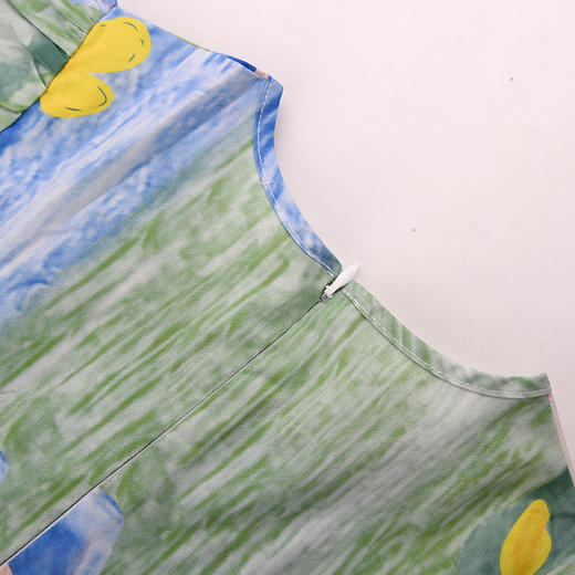 棉果果夏季新品女童纯棉巴厘纱泡泡袖连衣裙M222701224249 商品图3