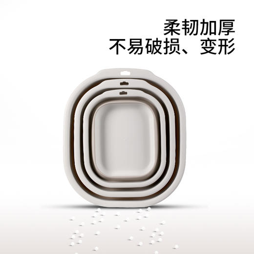 FaSoLa可折叠脸盆家用塑料洗脸大小盆洗衣盆便携式旅行洗澡洗脚折叠盆 商品图2
