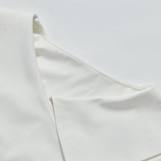 法式气质优雅通勤风白衬衫女不规则设计感翻领衬衣V0040801 商品图5