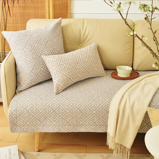几何迷宫系列沙发巾靠包棉四季通用高端轻奢防滑 商品图0