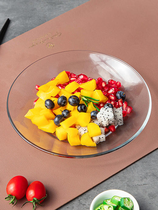 菲内克斯钢化玻璃透明耐热椭圆盘子大号13英寸鱼盘装菜盘意面盘子 商品图2