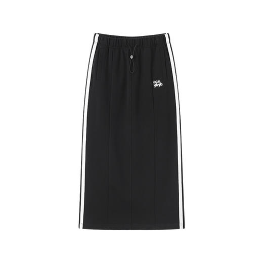 YKYB黄子韬新款2025休闲半身裙棉女logo刺绣宽松慵懒感运动风长裙 商品图3