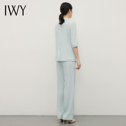 IWY/浅水绿西装套装女时尚休闲总裁职业正装气质美容院上班工作服C13512+P33512 商品图1