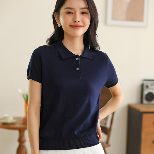 纤束马百搭基础POLO领短袖T恤 YRT-706 商品图5