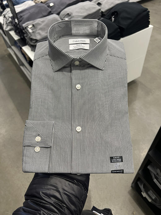 瑕疵Calvin Klein/CK 男士修身抗皱排汗弹力休闲商务长袖衬衫 商品图0