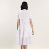 谜底白色连衣裙短袖2024夏季新品通勤风时髦拼接中长裙242ML0570 商品缩略图2