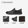 千百度男鞋英伦风休闲皮鞋夏季商务真皮黑色皮鞋A24160180 商品缩略图3