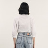 谜底白衬衫七分袖女2024年夏季新品通勤风提花宽松衬衣242MC0668 商品缩略图2