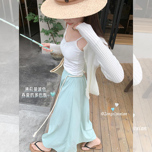 <曾小咸推荐> 【薄荷曼波】腰绳半身裙 商品图0
