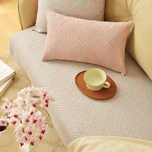 几何迷宫系列沙发巾靠包棉四季通用高端轻奢防滑 商品图3