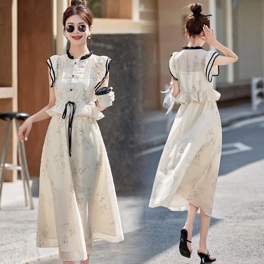 2024夏季新款气质淑女连衣裙长裙子三件套 BX2511 商品图1