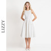 LIZZY时尚简约双明线减龄优雅无袖赫本风牛仔连衣裙8035 商品缩略图0