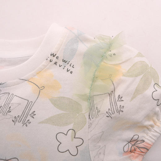 棉果果夏季新品女童纯棉网纱连衣裙M222701224247 商品图2