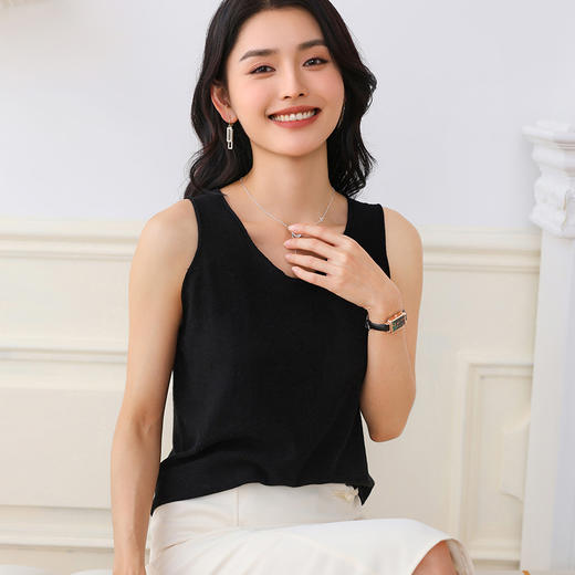 纤束马法式俏皮卷边吊带衫 YRT-733 商品图7