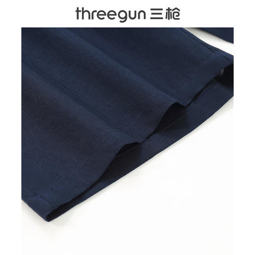 Threegun三枪 【亚麻棉】男士休闲短裤-50697B011 商品图4