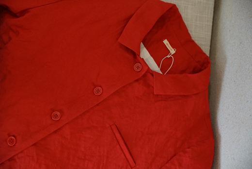 (5折) apuntob 圆领微A字版型红色短外套 商品图12