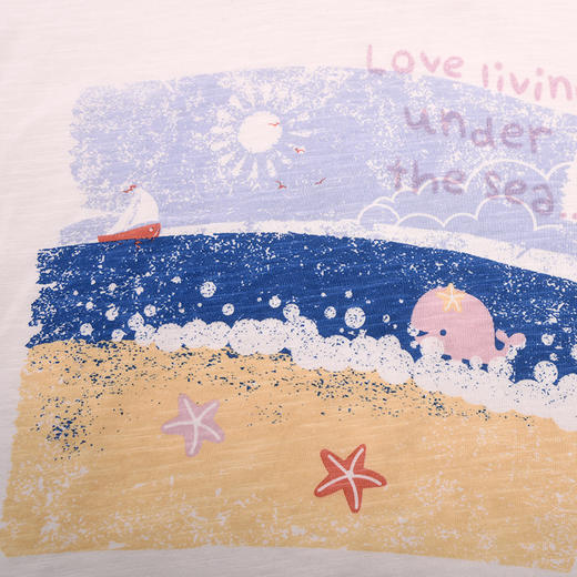 棉果果夏季新品女童纯棉竹节棉短袖T恤M222140224206 商品图2