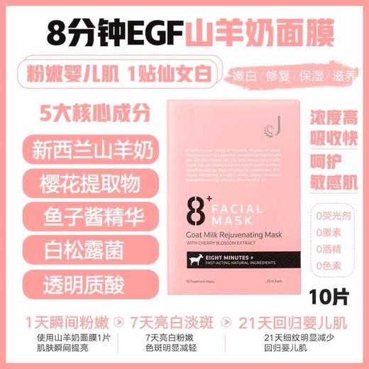 新西兰澳洲8分钟面膜 8+minutes极速补水保湿提亮亮白妆前山羊奶 商品图2